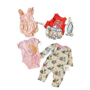 Baby Girl 0-3 Month Bundle Disney and Cat and Jack